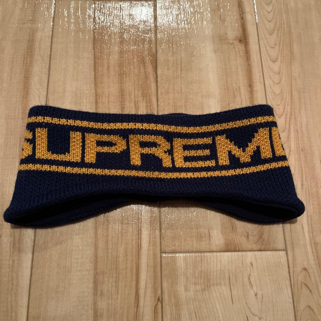 極美品 Supreme Headband ヘッドバンド ヘアバンド ネイビー