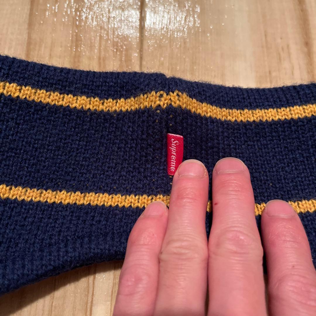 極美品 Supreme Headband ヘッドバンド ヘアバンド ネイビー