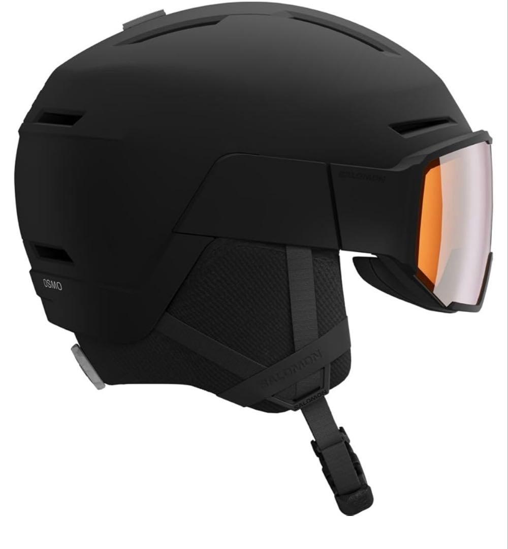 新品在庫処分SALOMON OSMOBLACKブラックバイザーヘルメット22%引