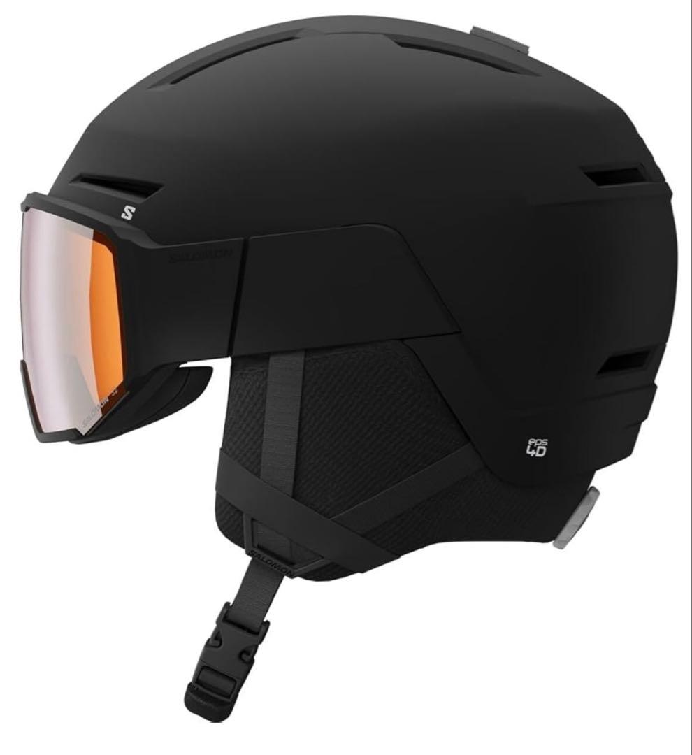 新品在庫処分SALOMON OSMOBLACKブラックバイザーヘルメット22%引