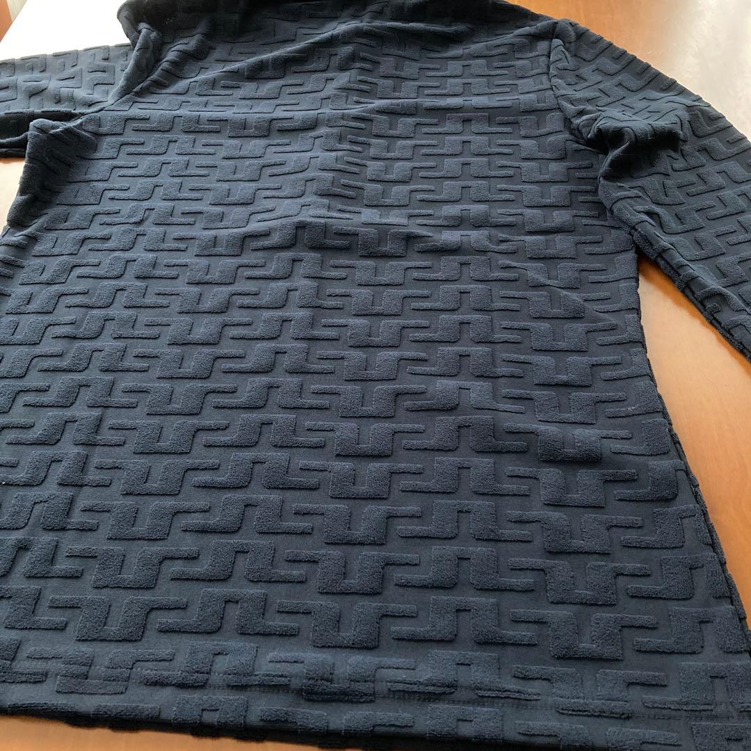 【新品】J.LINDEBERG レディースゴルフ長袖ポロシャツ ネイビー L