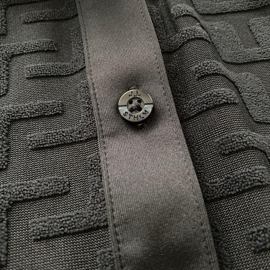【新品】J.LINDEBERG レディースゴルフ長袖ポロシャツ ネイビー L