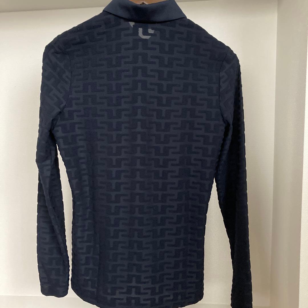 【新品】J.LINDEBERG レディースゴルフ長袖ポロシャツ ネイビー L