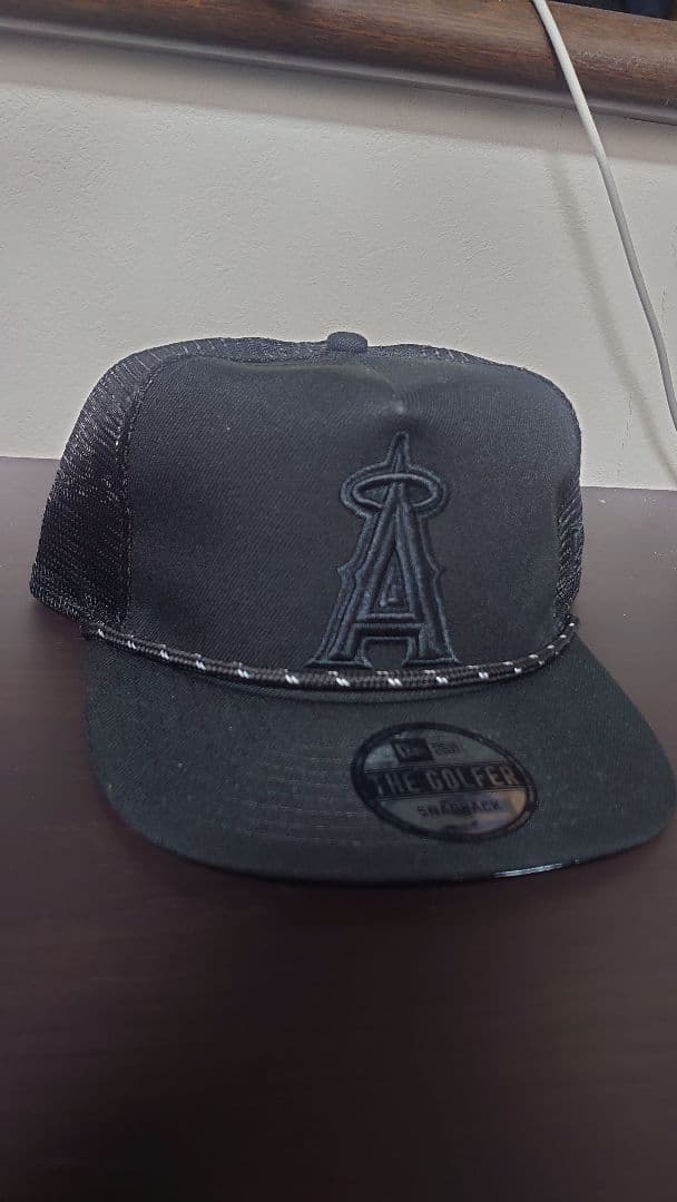 NEW ERA THE GOLFER ブラック エンゼルス キャップ