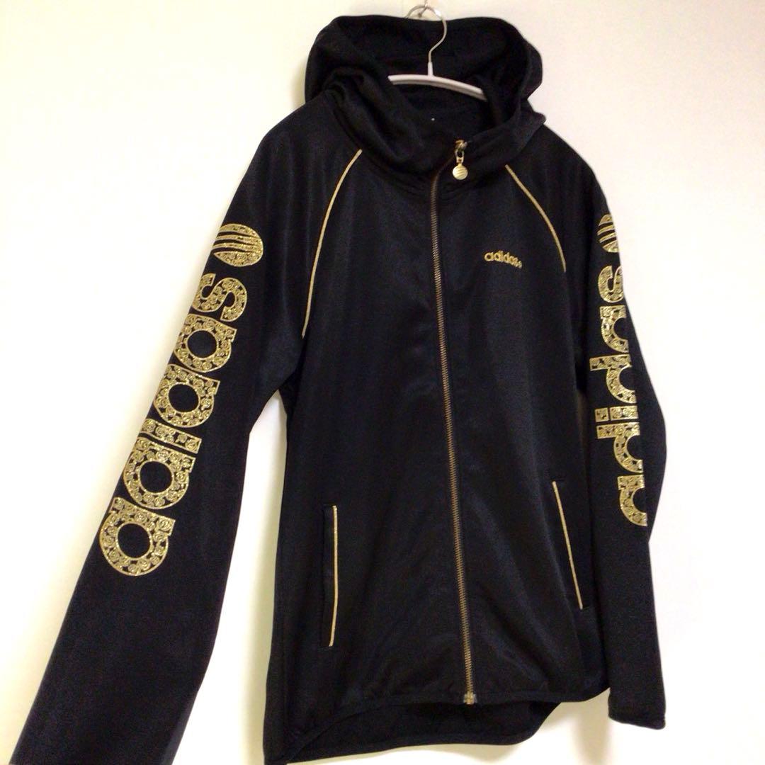 adidas neo セットアップジャージ 黒金 L レディース 美品