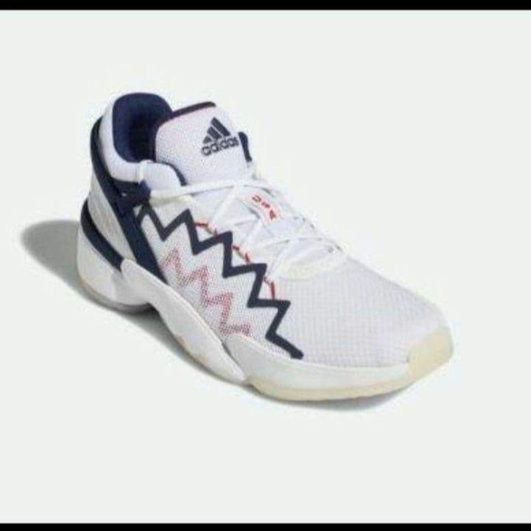 adidas バスケットボールシューズ ホワイト/ネイビー/レッド
