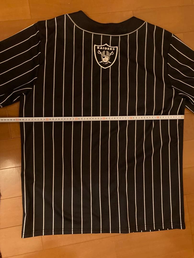 RAIDERS ストライプ ベースボールシャツ
