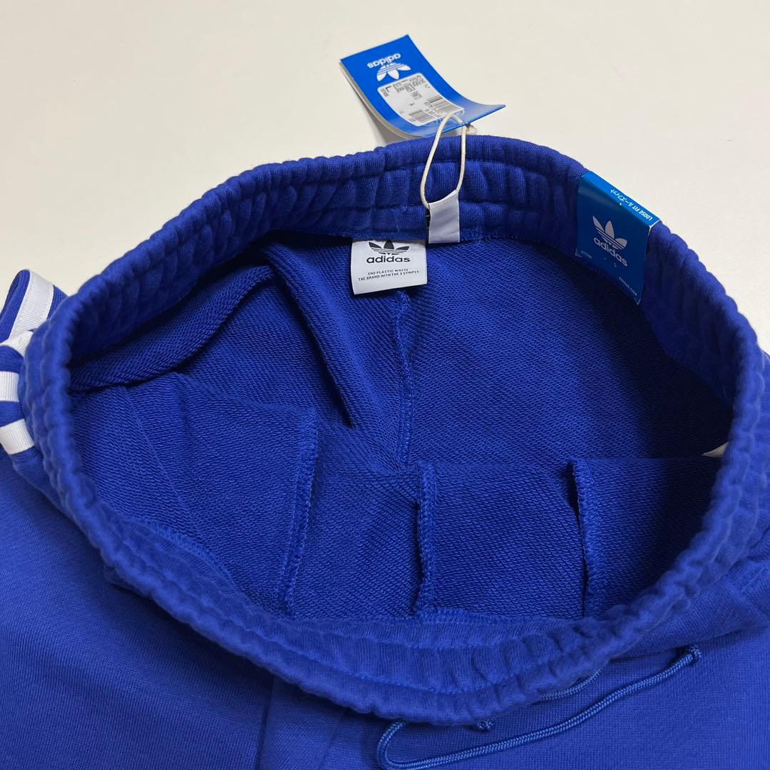 adidas ルーズフィット ジョガーパンツ　ブルー　青　3本線　スウェット