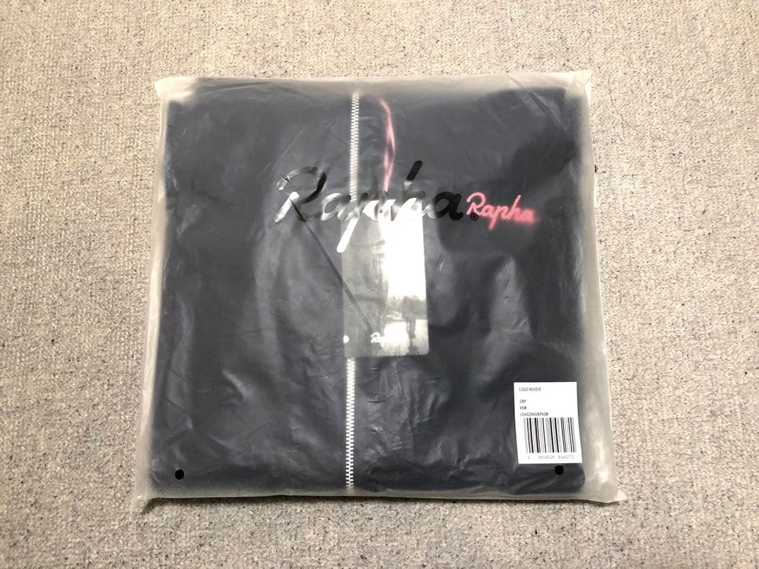 【新品】ラファ ロゴ フーディー・色=濃紺・サイズ=XS
