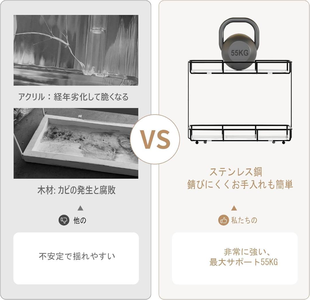 コスメ収納 化粧品収納ボックス スキンケア ステンレス 大理石風 ブラック