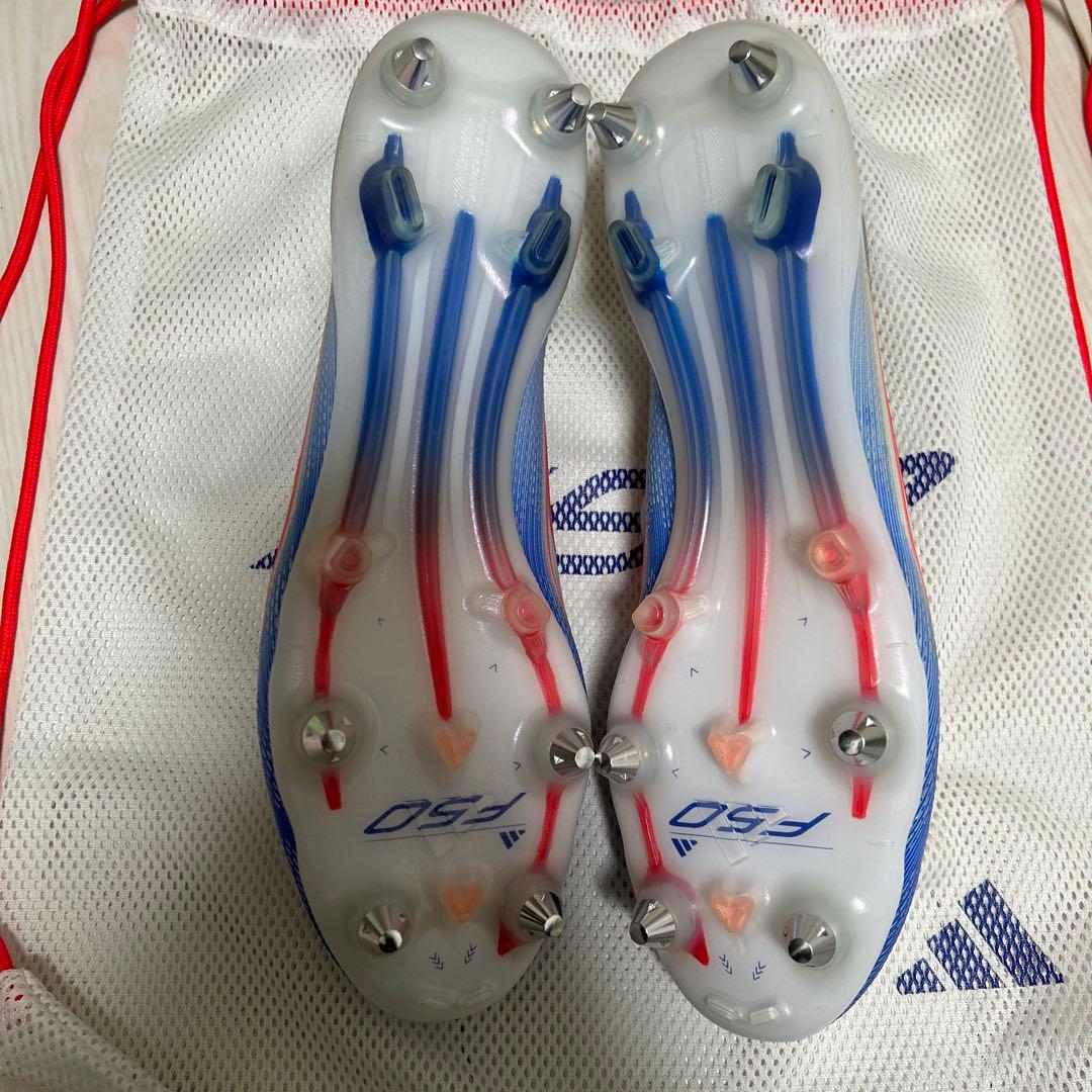 adidas adizero サッカーシューズ ホワイト/レッド/ブルー