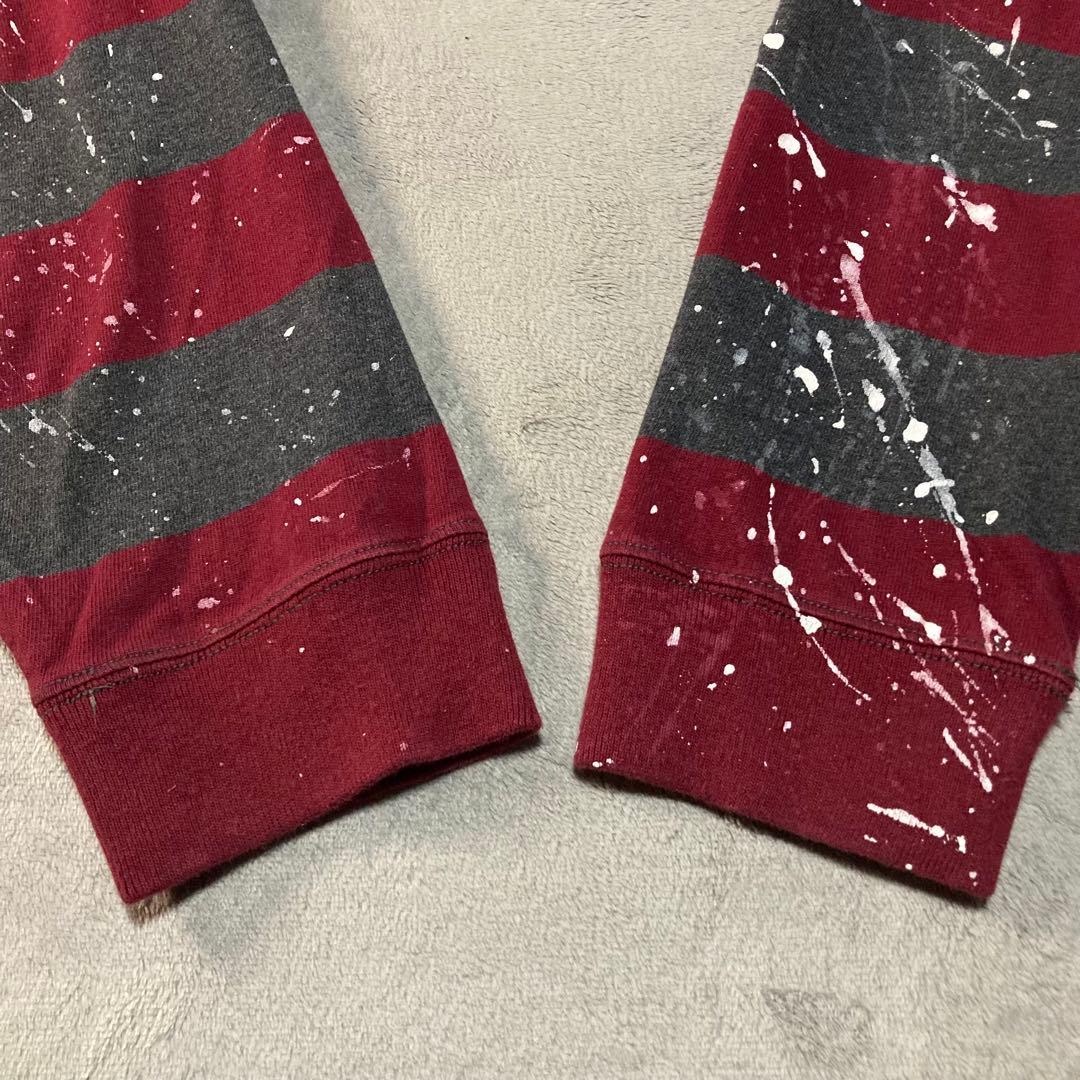 POLOJEANSCO. ラガーシャツ Paint リメイク USA製 XL