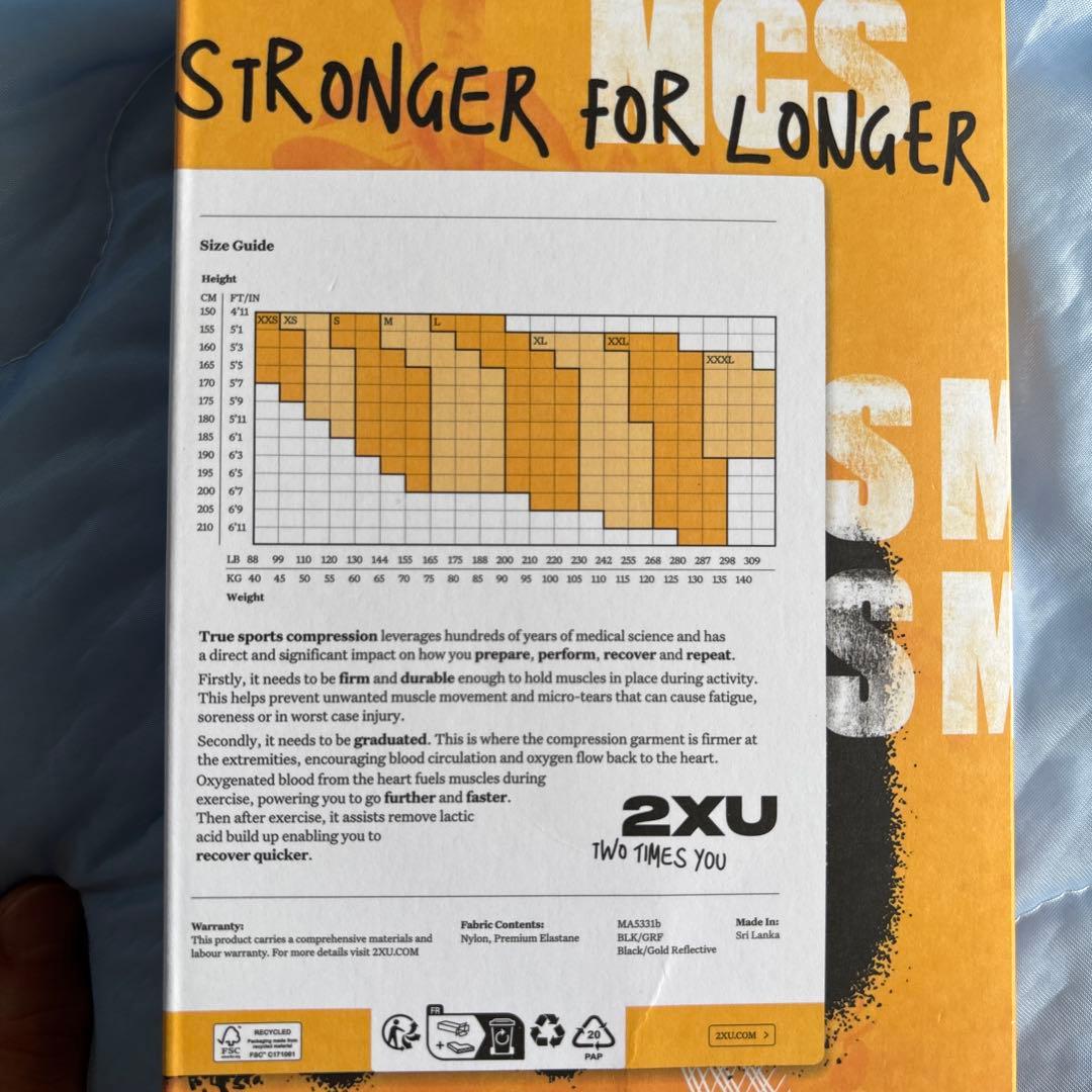 [2XU]COMPRESSION TIGHTS MA5331B Mサイズ