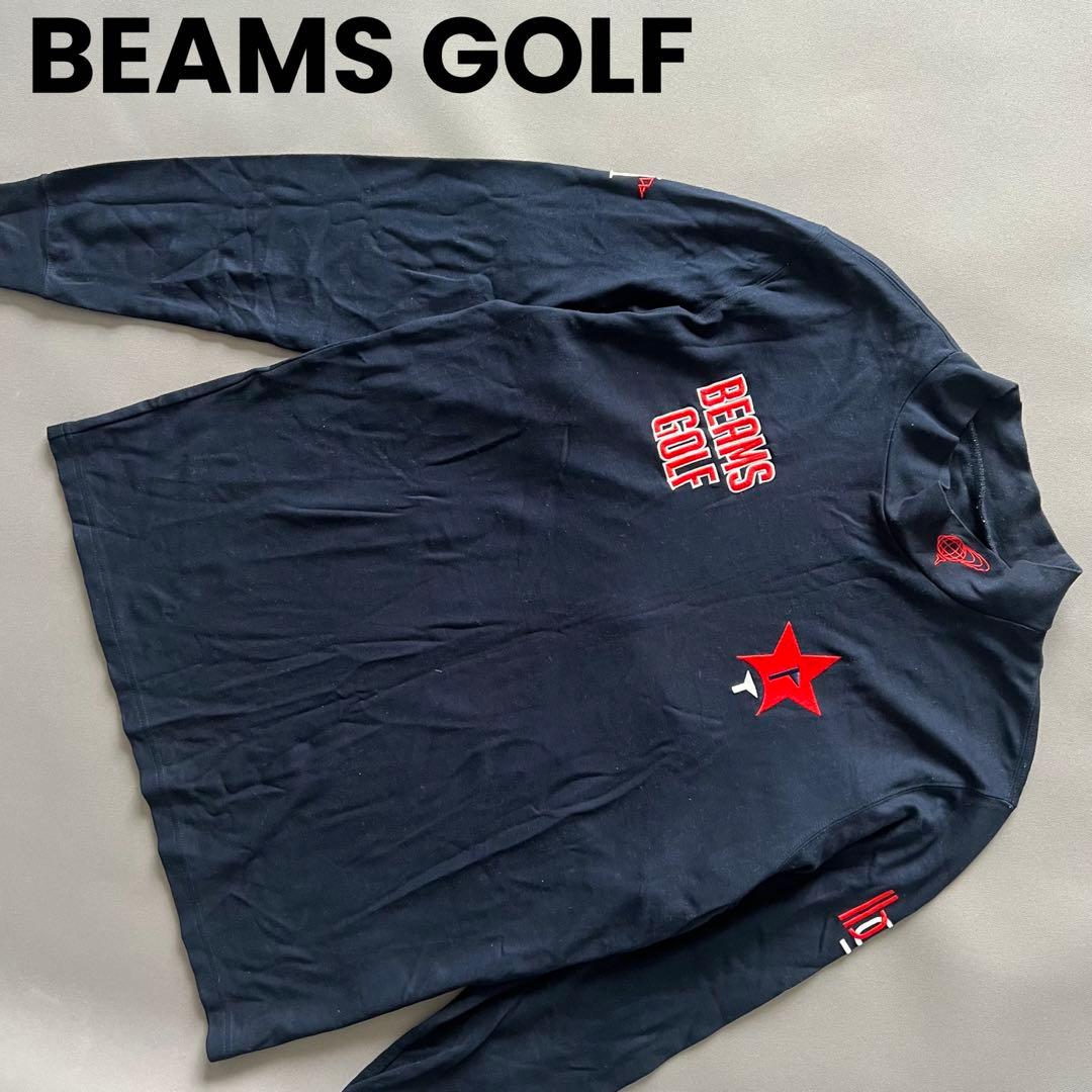 BEAMS GOLF ビームスゴルフ　モックネック　長袖　L メンズ　星　スター