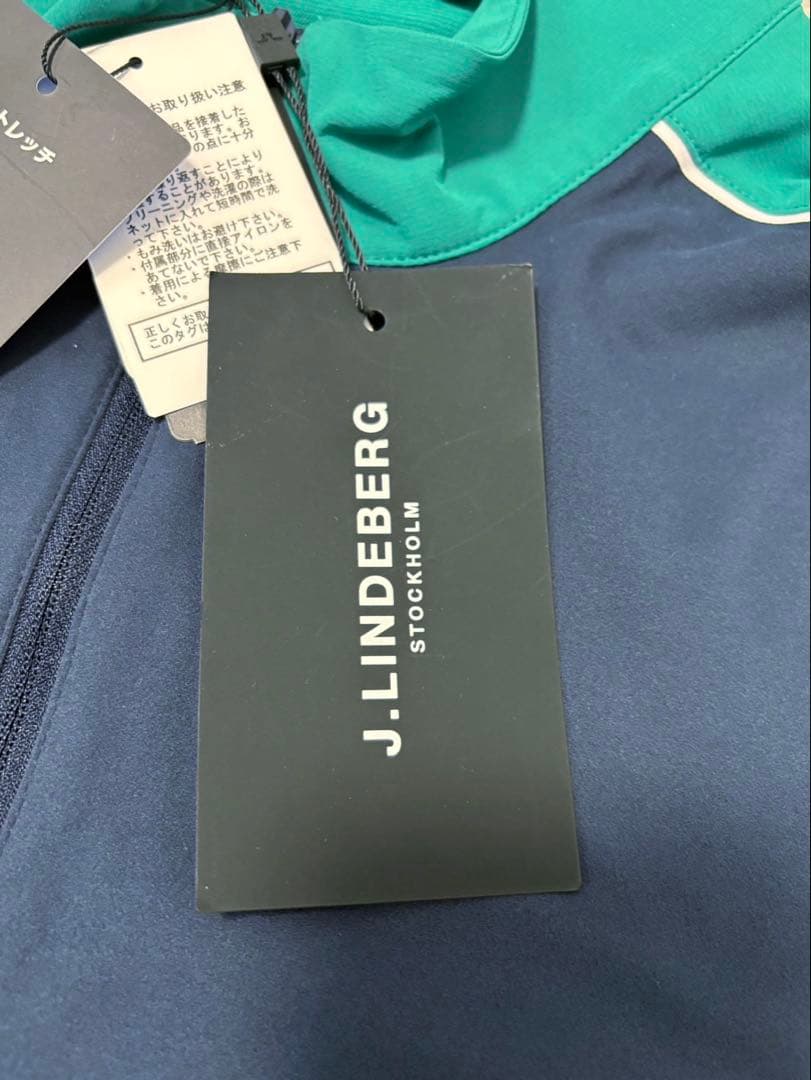 新品 J.LINDEBERG 半袖シャツ モックネック ハーフジップアップ L