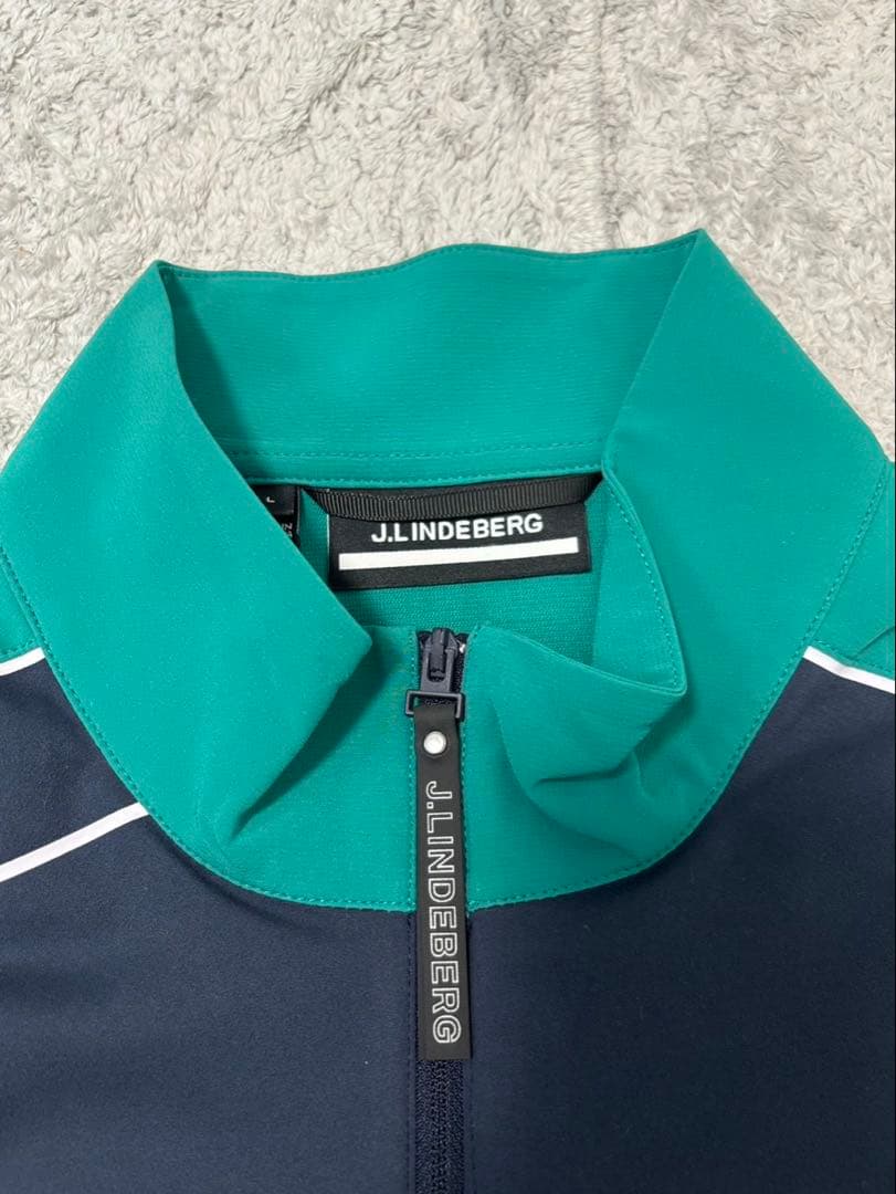 新品 J.LINDEBERG 半袖シャツ モックネック ハーフジップアップ L