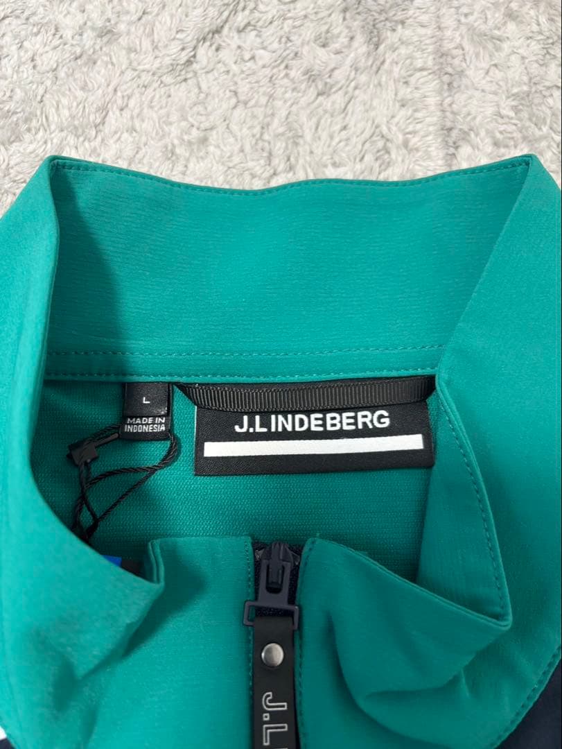 新品 J.LINDEBERG 半袖シャツ モックネック ハーフジップアップ L