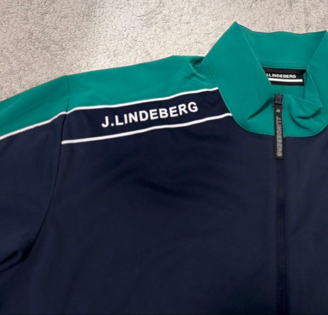 新品 J.LINDEBERG 半袖シャツ モックネック ハーフジップアップ L
