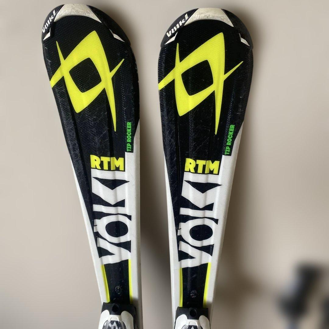 Volkl RTM 130cm スキー板　ビンディング　ストック付き