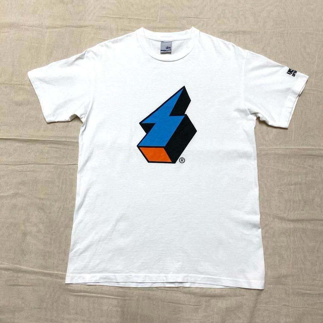 90s stussy wtaps コラボTシャツ　稲妻　USA製