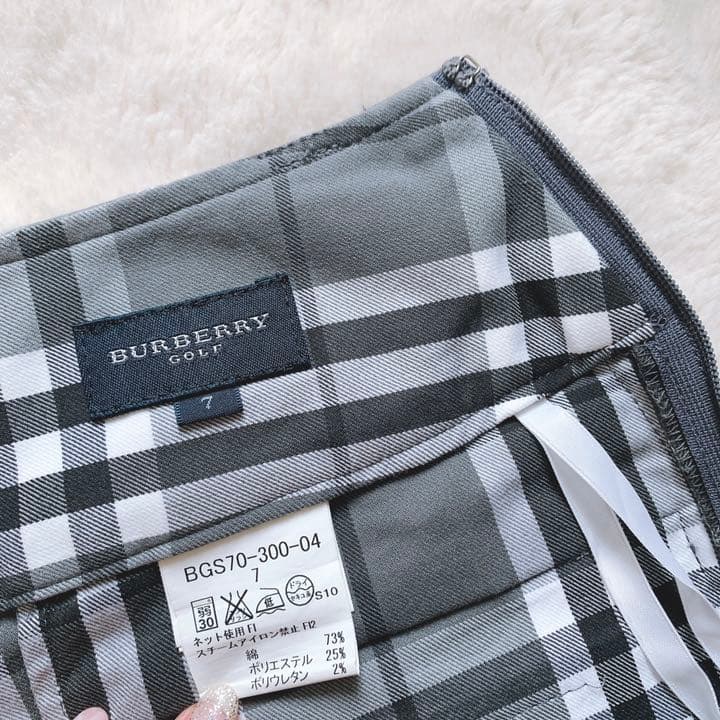 美品　バーバリーゴルフ　チェックスカート　夏用