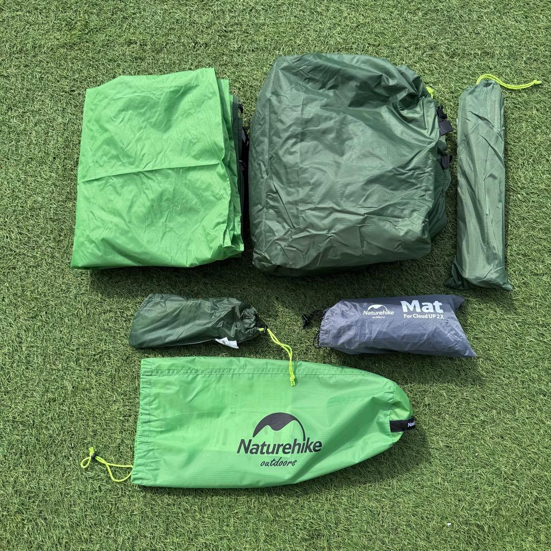 美品 Naturehike Cloud UP 2X グリーン フットプリント付