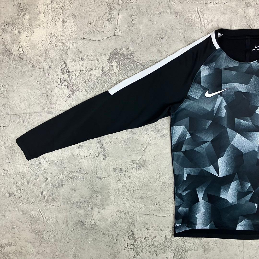 NIKE パリサンジェルマン PSG 長袖ドリルトップ 古着 刺繍ロゴ ブラック