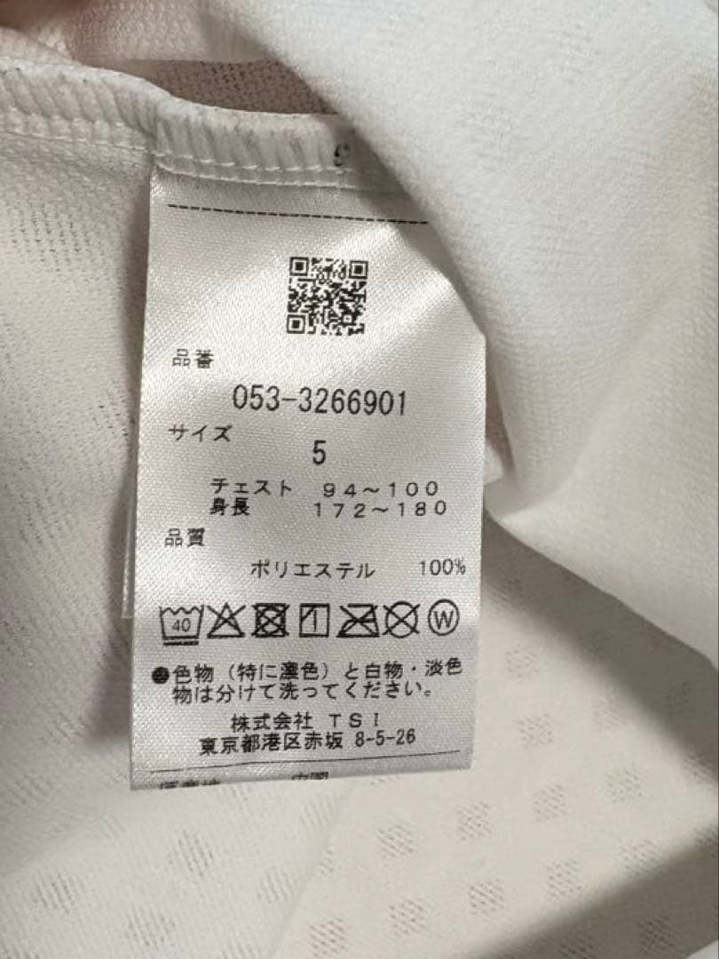 パーリーゲイツ　モックネック　ストレッチ長袖シャツ　サイズ5