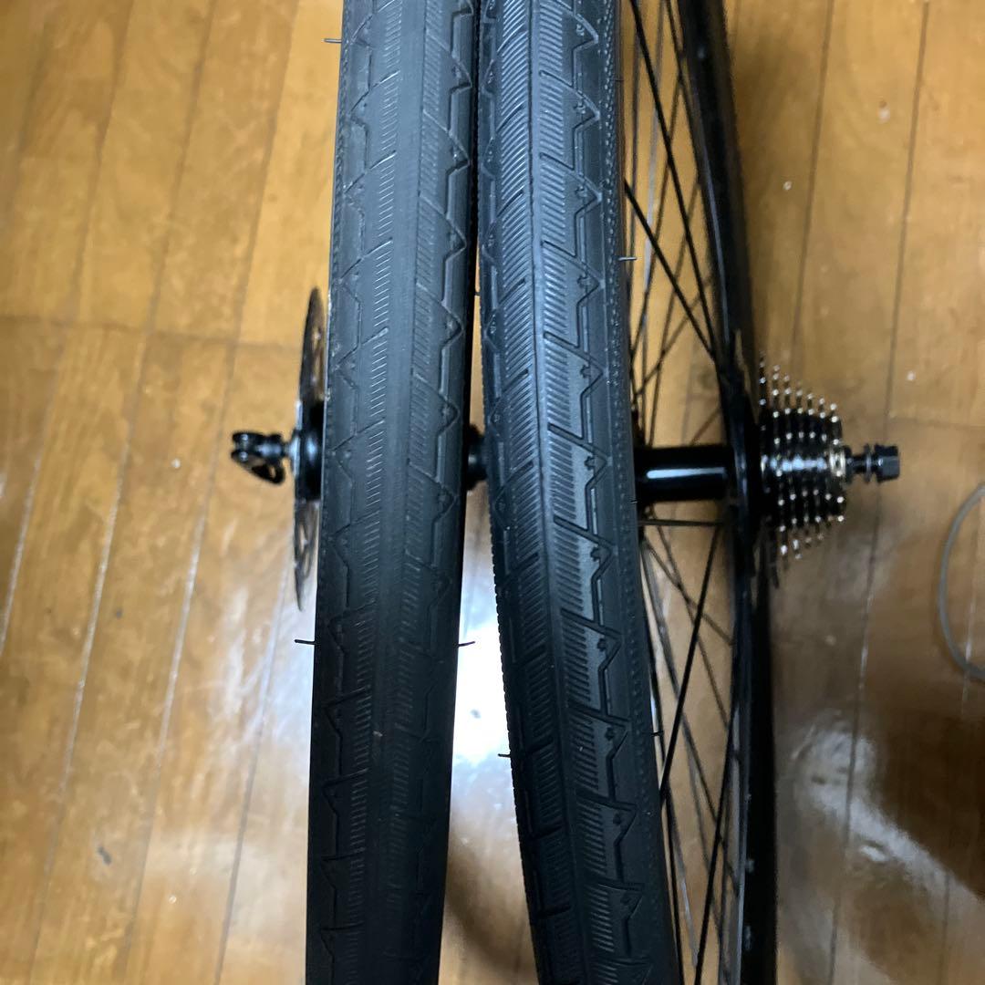 自転車用前後ホイールセット、160mmローター付き
