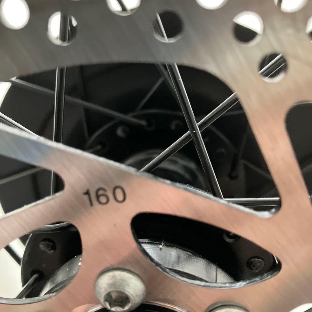 自転車用前後ホイールセット、160mmローター付き