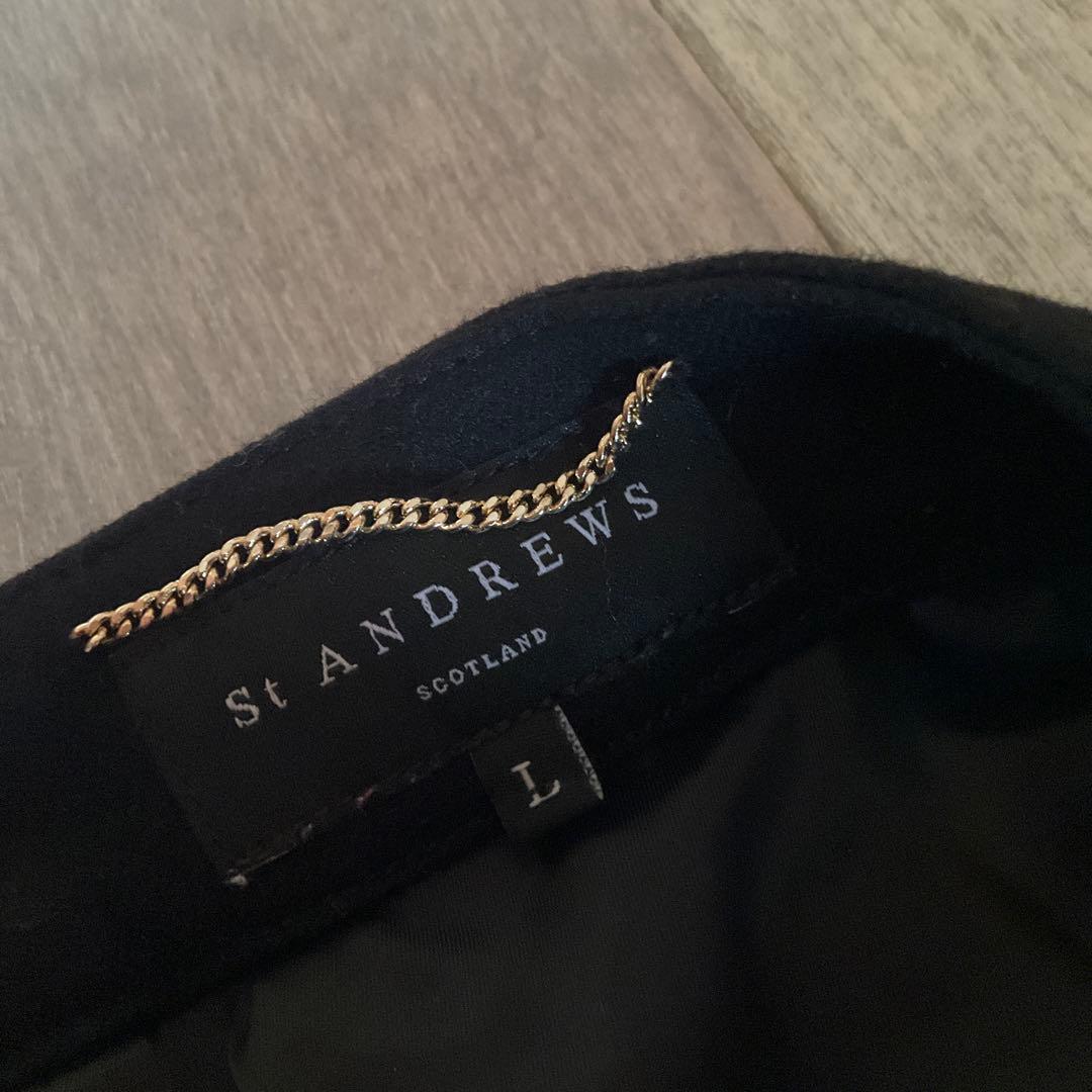 美品st ANDREWSスタッズ装飾ループスリムフィット ストレッチパンツL