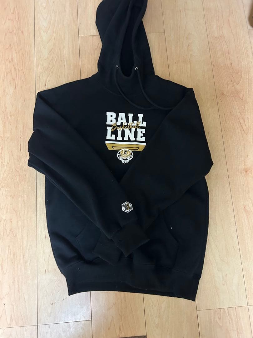 BALL LINE フード付きスウェットセットアップL 黒