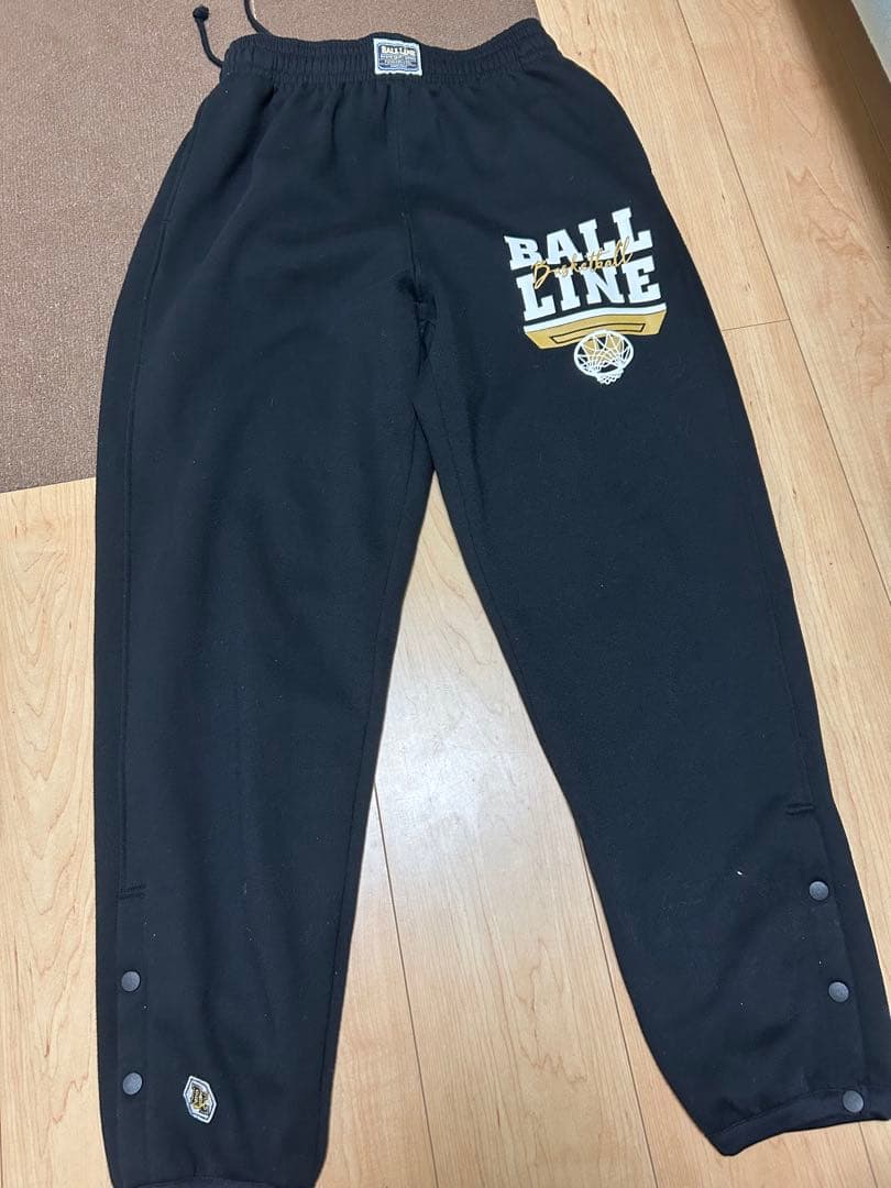 BALL LINE フード付きスウェットセットアップL 黒