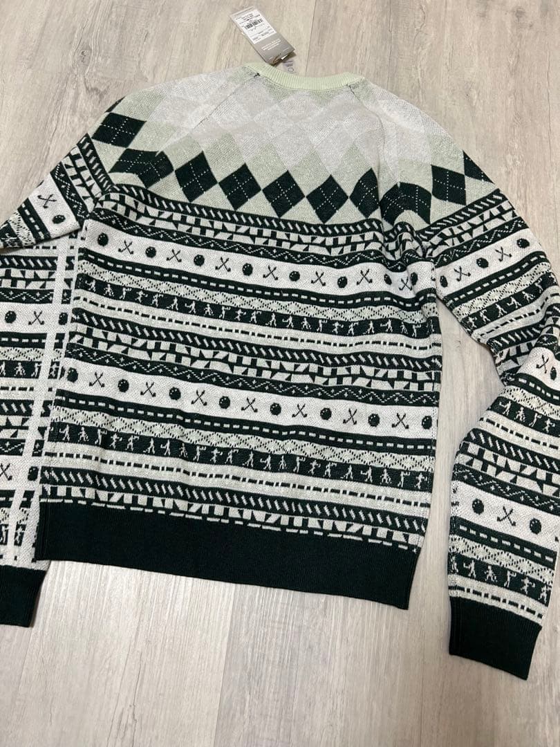 新品　Sサイズグリーン　ADIDAS GOLF ヒストリカルパターンセットアップ