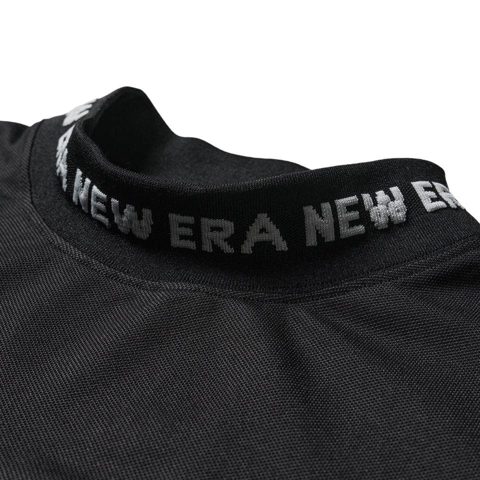 NEWERA GOLF 半袖 モックネック シャツ　鹿の子 ブラック　XLサイズ