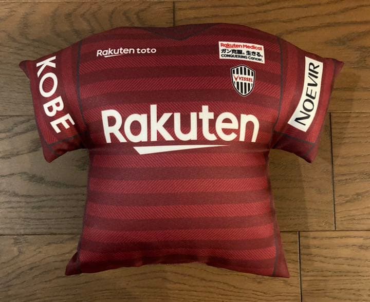 ☆レア☆ イニエスタ ユニフォーム型 ミニクッション ヴィッセル神戸 うちわ付き