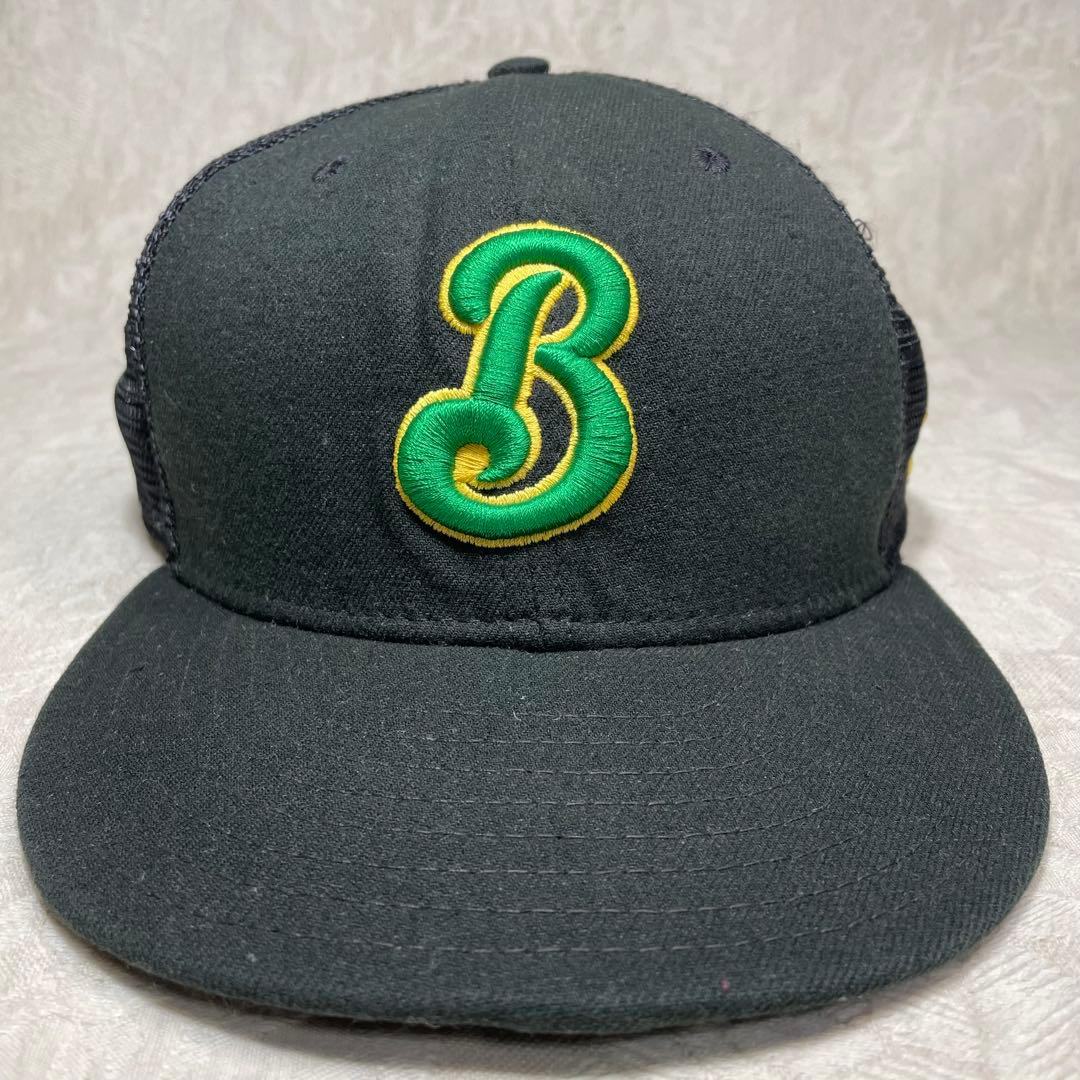 横浜ベイスターズ NEW ERA キャップ 旧ロゴ β ベータ 黒 緑 メッシュ