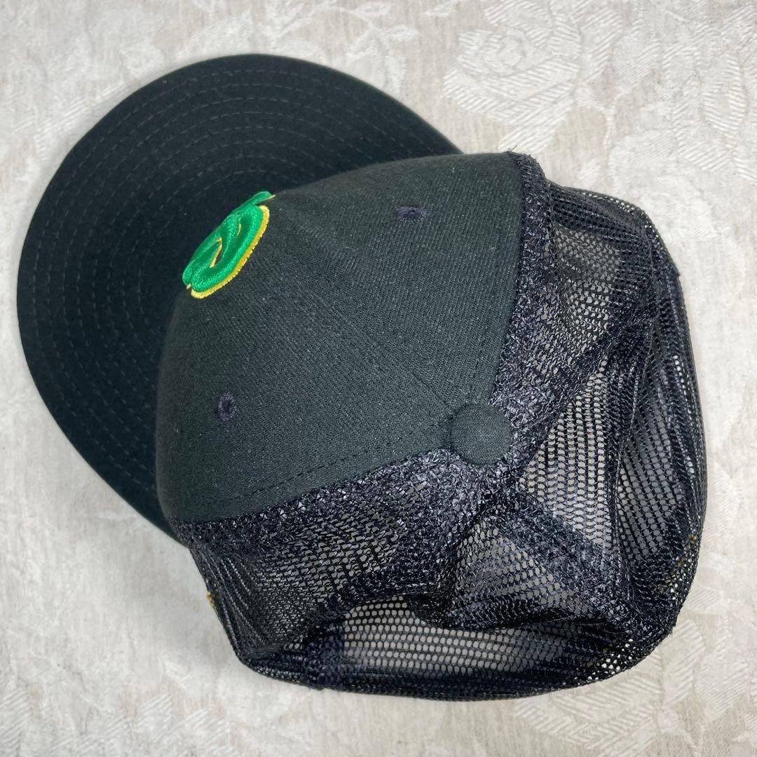 横浜ベイスターズ NEW ERA キャップ 旧ロゴ β ベータ 黒 緑 メッシュ