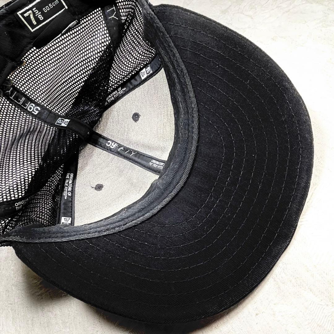 横浜ベイスターズ NEW ERA キャップ 旧ロゴ β ベータ 黒 緑 メッシュ
