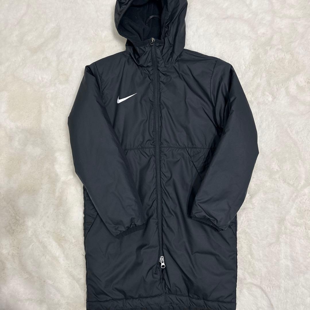 Nike 黒 ベンチコート フード付き　Sサイズ