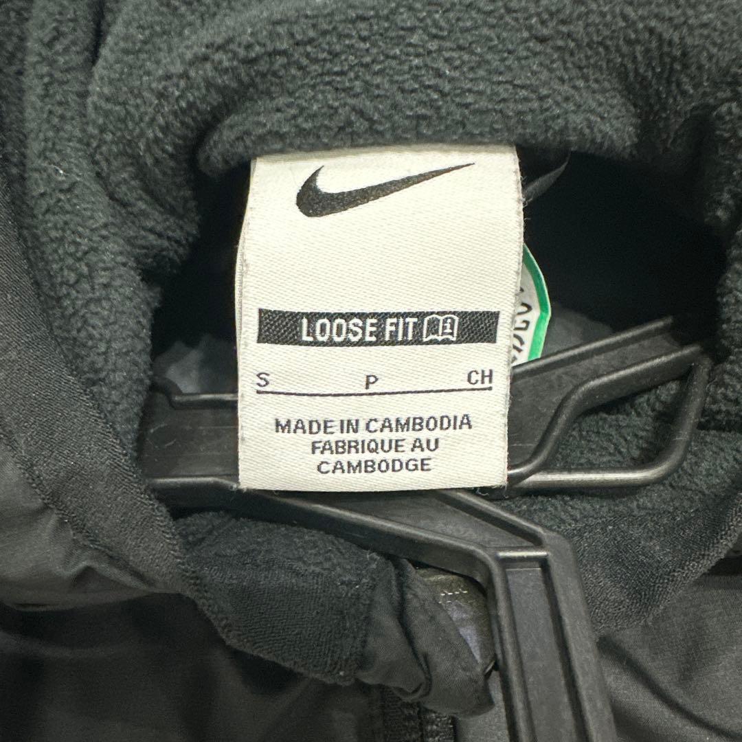 Nike 黒 ベンチコート フード付き　Sサイズ
