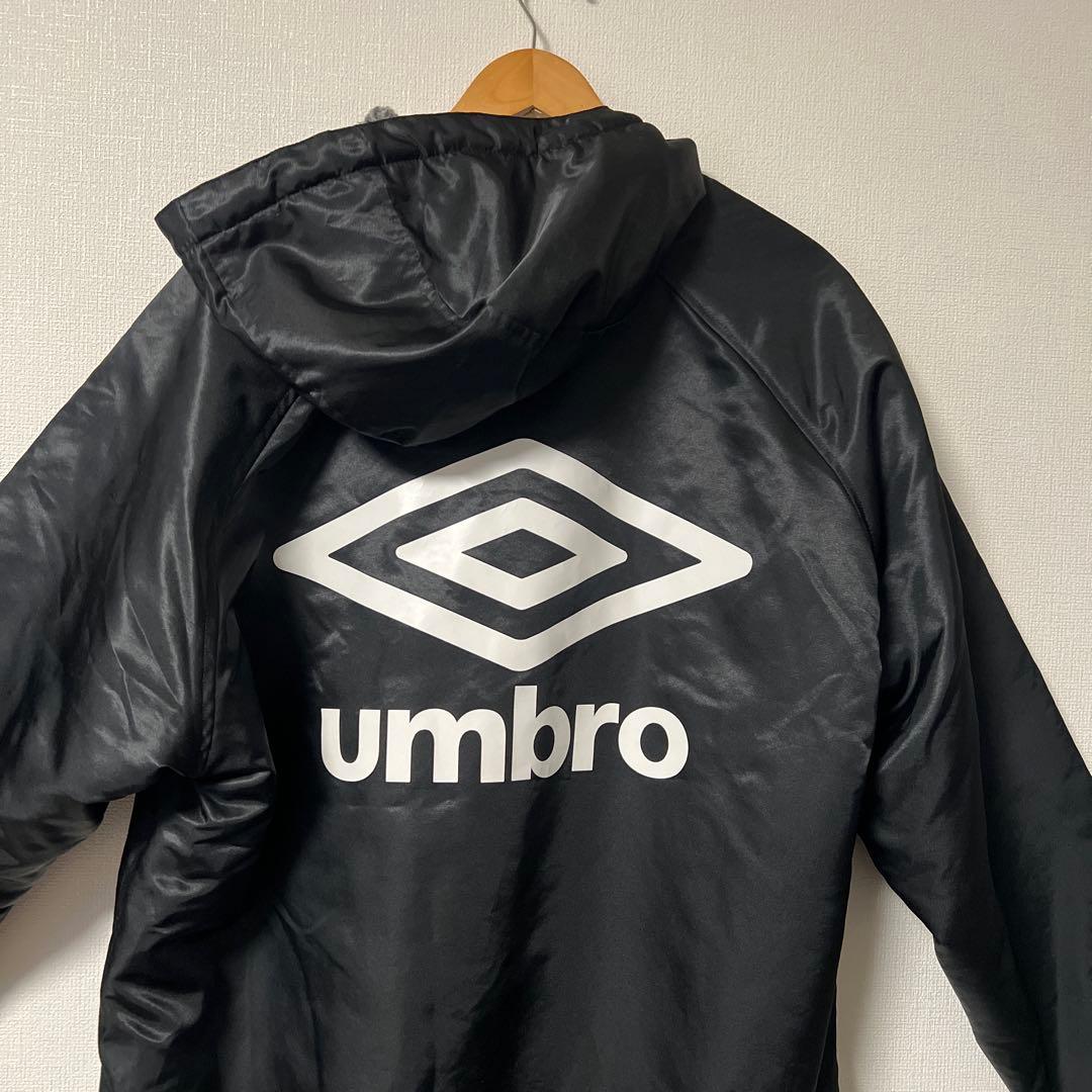 UMBRO フリース裏地付きベンチコート 黒　O-XO 180-185 ボア大人