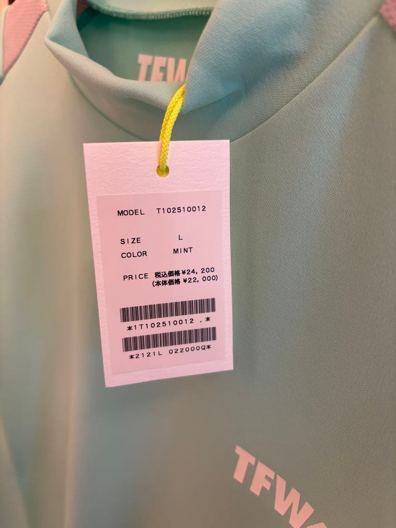 【新品】TFW49 ミント ショートスリーブシャツ　モックネック　半袖