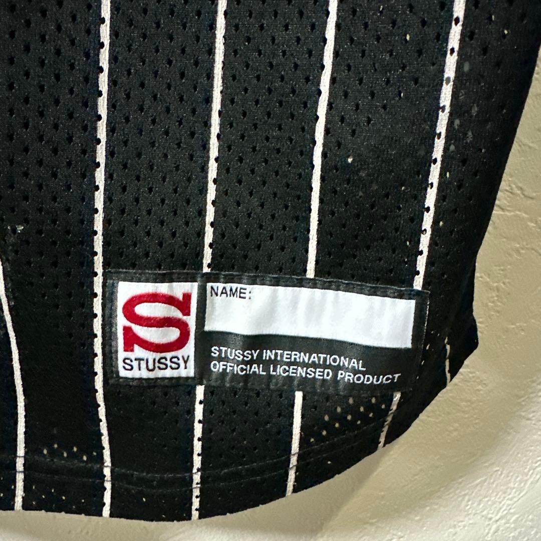 STUSSY ストライプ メッシュシャツ Lサイズ