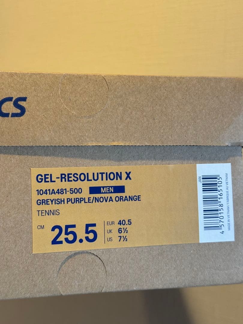 asics GEL-RESOLUTION X 25.5 2Eネイビー/オレンジ
