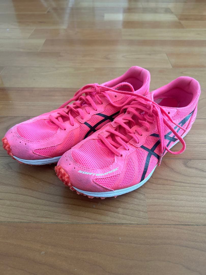 asics sortie magicスパイクシューズ ピンク