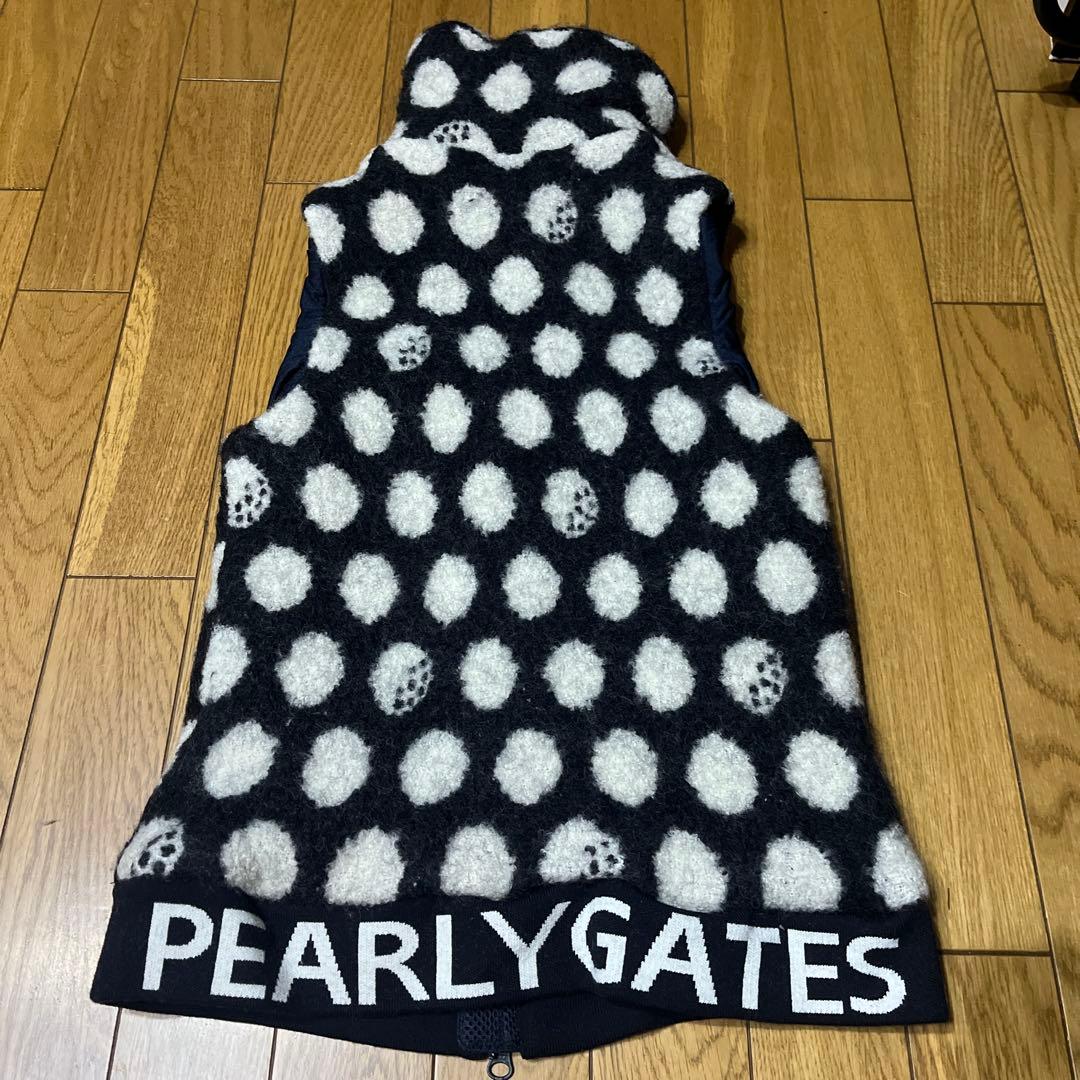 PEARLYGATESドット柄 中綿ジップアップベスト