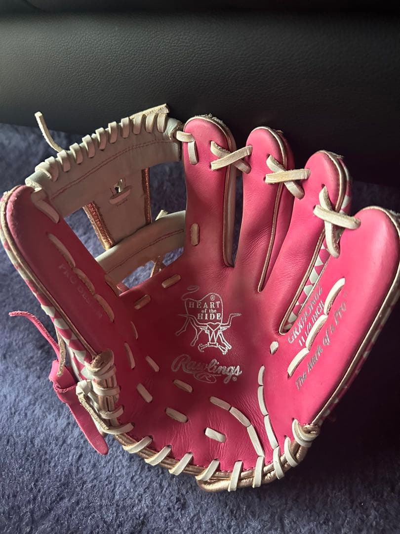 Rawlings Heart of the Hide 軟式グローブ 白 /ピンク
