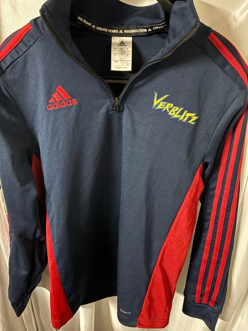 ラグビートヨタadidas ハーフジップ ウォームアップウェア M
