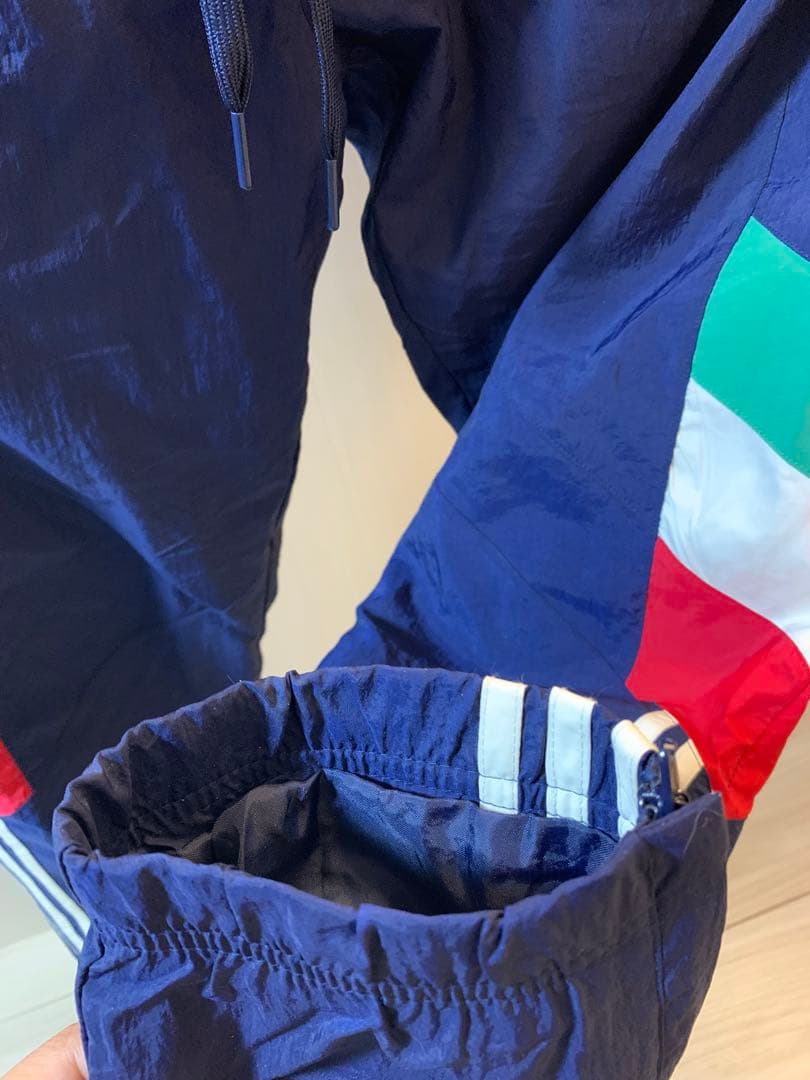 【寸法写真追加】adidas イタリアサッカー ジャージパンツ ネイビー　復刻
